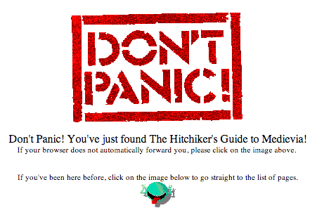 Front Page of the Hitchhiker's Guide to Medievia